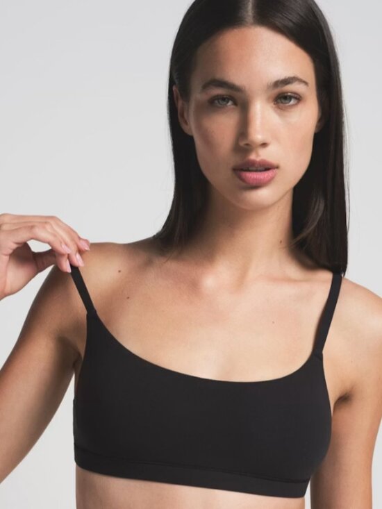 SKIMS Other - SKIMS Fits Everybody Scoop Neck Bralette Womens Large Onyx Black Soft NWT